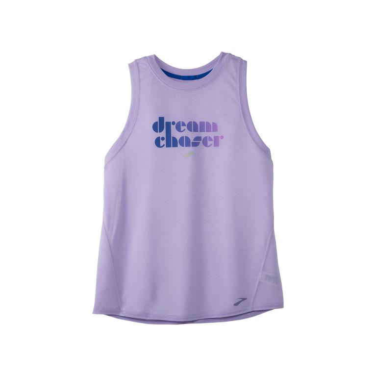 Brooks Empower Her Distance Graphic - Womens Running Tank Top - Violet Pulse/Lavender Purple (20736I